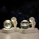 Fascini Astronaut Night Light Little Prince Crystal Ball Luminous Base Desktop Ornament Birthday Gift Beloved Astronaut-Little Prince Rose Gift Box