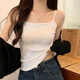 Xue Qianman's 2-piece vest, women's threaded camisole, beautiful back, spring and summer, solid color inner cover, small sling, can be worn outside the top