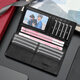 
Jinlilai men's wallet long wallet fashionable large capacity wallet business ticket clip gift box birthday gift for dad