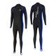 YINGFA Men's full-body one-piece swimsuit, long-sleeved one-piece swimsuit, sun protection jellyfish suit, warm wetsuit Y2139 Y2139-2/black with blue 2XL