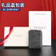 斐曼（faman）卡包男真皮银行卡男证件包大容量名片盒卡片包卡夹收纳多卡位卡套 灰绿色-20卡位