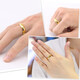 Gu Hao gold ring for men and women 9999 pure gold live mouth glossy aperture couple gold pair ring gold ring ring about 3.55g