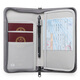 Clcey Cepillado antirrobo Pasaporte simple Almacenamiento de viajes Certificado en el extranjero Billetera Ticket Air Tarjeta multifunción Bolsa de identificación para hombres