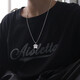 Qi Xiaomi original little devil men's necklace men's trendy titanium steel pendant chain street versatile sweater chain accessories for boyfriend