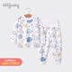 Puppy Big Children's Souswear Set Pure Cotton Garçons Bébé Bébé Automne Vêtements et pantalon High Waist Baby Pajamas Spring and Automne Femme 1423 Little Frog 90 cm Recommandé 18-24 mois