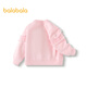 Balabala Girls Sweatshirt Pink Pure Color Top Mode Sweet Herbst Kleidung Fantasy Pulver 60355 130 cm