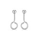 Jamie PT950 platinum earrings, small bean beads, pt950 platinum earrings for ear care, simple women's model - a pair of about 1 gram