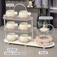 Xibaisheng tea set set of high-end gifts and light luxury teapot tea cup set for home living room kettle cups moving to a new home gift ceramics 1 cup 1 disc [1289] ordinary packaging