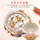 Olevs Swiss Certified Brand Watches für Frauen mechanische Uhren Vollautomatisch leuchtend wasserdichte Frauen Uhren Fashion-Uhren für Frauen OLEVS-6622 CERAMIOMIOKE WHITE Butterfly