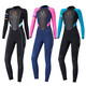 DIVE&SAIL wetsuit one-piece women's 3MM warm super elastic wet snorkeling surfing winter swimsuit outdoor long-sleeved jellyfish suit black women's style L