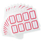 GuangBo 400 pieces 23*33mm/80 pieces * 5 packs red frame self-adhesive label sticker self-adhesive label sticker mouth paper picking sticker red name sticker ZGT9194