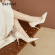 Daphne pointed toe stiletto temperament high heels for women black with skirt height increasing shoes for women beige 37