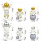 Baiyuan Astronaut Ornamente Süßes Modell kleiner Raumleute Home Wohnzimmer Desktop Dekoration Ornamente Geburtstagsgeschenkset Golden