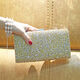 Crispy Korean style dinner bag, handbag, clutch bag, women's banquet bag, dress, cheongsam trendy women's bag, silver (single side)