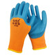 Jishu Winter Baumwollfaden verdickte kalte und warme Handschuhe Arbeitschutzbeschwerde-resistenter König Anti-Rutsch-Wasserdichte Baustelle Arbeit Arbeit Gummi Latex Klebeband Gummi-Schutzbeschichtung Semi-Hanger A698 Warm geprägt [10 Double Pack]