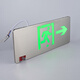Stainless steel safety exit indicator light surface-mounted 24V36V220V universal power fire emergency evacuation sign light single-facing right 24-220V