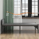 Brother Sheng folding bed single double folding bed soft support rental house household hard board office nap simple portable elegant gray 120cm wide [soft support + thickened frame]