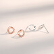 DL 1998 Fat Donglai same style 18K rose gold earrings Mobius earrings new light luxury Korean style earrings round female silver silver earrings rose gold