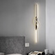 GUYES strip wall lamp minimalist creative strip lamp living room sofa lamp simple modern bedroom Guangdong Zhongshan lamp wall lamp black 80CM-three-color dimming