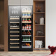 Vincase double-door wine cabinet constant temperature wine cabinet moisturizing large-capacity air-cooled double-door refrigerated cabinet built-in wine cabinet home living room commercial display cabinet tea and liquor preservation cabinet 1.9 meters four temperature zones (zoned storage) 92 bottles thin 550mm deep