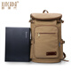 Trendy Generation Reisetasche Männer Sport im Freien Rucksack Freizeitcomputer Rucksack Retro Canvas Tasche Leichtes Kapazität Leichtes Herrenbeutel Khaki Rucksack