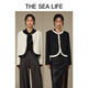 
THE SEA LIFE Ou Hai Yisheng Coat Women's 24 Autumn New Product Classic Retro Layered Versatile Little Flavor Style Coat V12596 Black Mage M