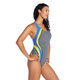 Speedo speedo one-piece swimsuit Creora Highclo Quantum splicing high cut Heather Jet Black 6