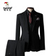 Woodpecker (TUCANO) Striped Suit Men's Full Groom's Suit British Style Groomsmen's Clothes Business Formal Wedding Suit Men's Black (Suit+Vest+Trousers) XL 52 (125-135Jin Jin equals 0.5kg)