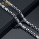 Jin Yixin platinum men's necklace, platinum men's PT950 platinum necklace, elegant, simple and fashionable platinum chain, men's platinum, weighs about 58.37 grams, is about 64cm long and 6mm wide