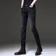 Western Tour Jeans Men 2025 New Pants Men Trendy Retro Small Foot Men's Pants Stretch Casual Pants Men Customized 1049 Gray XXS 36