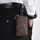 Jinlilai Jinlilai Neue leichte Luxus -Schlüsselbeutel Großkapazität Krokodil Muster Key Cover Kartentasche Taille Hanging Auto Schlüsselbeutel Trendy Braun braun