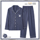
Langsha pajamas men's spring and autumn pure cotton long sleeves 2025 new cardigan thin cotton large size home clothing set QJ6630 L