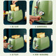 Welleto German Toaster Home Toaster Toaster Bread Breakfast Warming Machine TS-R1 Olive Green (with dust cover + baking rack)