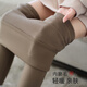 Pantalon de requin modal pour les femmes portant un style d'automne et d'hiver avec des leggings à la taille haute épaissis en velours et de base de yoga nourri à la taille de yoga gris graphite gris de style [adapté à 15122] l [Convient pour 1101130jin [Jin est égal à 0,5 kg]]]