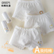 
Boys underwear cotton white boxer shorts for spring and summer children's Class A pure white student pants boy boxer bottoms 5012 [boys triangle] 3 pure white strips 150 size 61-75 Jin [Jin equals 0.5 kg]/130-140
