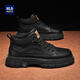 Hailan Home Hla Martin Boots Herrenschuhe Herrenschuhe Frühling 2025 Neue Männer Martin Boots High Top Work Schuhe Hochverstärkte lässige Lederstiefel Schwarz 42