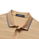 Seven Wolves [Wolf Life] Short-sleeved T-shirt for men in summer striped POLO base shirt for men in business lapel short T-shirt 702 (dark apricot color) 3XL (185)