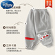 迪士尼（Disney）男童裤子秋装2025新款春秋季宝宝束脚长裤儿童休闲裤加绒炸街潮裤 ~DJ9755灰色~ 73 cm