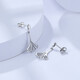ZLF platinum earrings for women PT950 platinum ginkgo lucky to have you earrings 2.20g