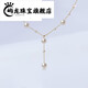 Yulong Gold Store Styles Freshwater Pearl Gypsophila Necklace for Women Light Luxury Niche Design Chinese Valentine's Day Gift 925 Silver Gold Gypsophila Pearl Necklace Main Image
