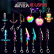 Benfox Minecraft Pendant Complete Set Keychain Undying Totem Enchanted Golden Apple Alloy Pickaxe Sword Yak Minecraft Keychain Complete Set of 12 Pieces Top Accessories Tear-off Film Used High-Definition Printing