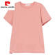 皮尔卡丹（pierre cardin）中年夏装短袖t恤女纯,棉薄款尺码宽松休闲胖m显瘦百搭上 白色【9896款】棉95%氨纶5% L 100-115斤