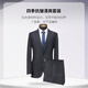 SHANSHAN Shanshan wool suit suit men's four-season commuting anti-wrinkle wear-resistant flat lapel suit men's business formal jacket navy blue 175B /48 (pants size 34)