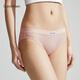 Calvin Klein内衣女士三条装简约布标ck棉质透气性感比基尼三角内裤女QP3129O D4H-太空黑/椰青灰/桃粉色 3条 S
