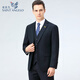Angel Bird suit three-piece suit for men young and middle-aged groom wedding dress wool business suit 98-1826 black three-piece suit (back center slit) 56 190/