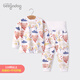 Puppy Big Children's Souswear Set Pure Cotton Garçons Bébé Bébé Automne Vêtements et pantalon High Waist Baby Pajamas Spring and Automne Femme 1423 Little Frog 90 cm Recommandé 18-24 mois
