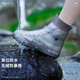 Regenstiefel Männer- und Frauenschuhabdeckungen mit wasserdichtem, rutschfestem, regenfestem Schuhen, verdickten Verschleiß-resistenten Silikon, Regenstiefeln im Herbst und Winter, Braun-Medium-Röhrchen [Anti-Rutsch-Sohle + Verdickter + aus undichte XL (geeignet für 40-42 Schuhgrößen)