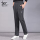 
Autumn E-summer summer middle-aged and elderly casual sports pants for men loose large size elastic waist straight casual pants for men's sweatpants cotton trousers 1098 spring and autumn thick dark gray L