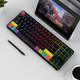Black Jue (AJAZZ) K870T Bluetooth wireless dual-mode 87-key mechanical keyboard RGB lighting mobile tablet notebook gaming office black tea scroll