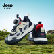 
Jeep Jeep boys spring and autumn children's sneakers soft sole lightweight summer running shoes for girls 2024 new knob button shoes dark blue red [single net] 32 shoes length about 20.5cm